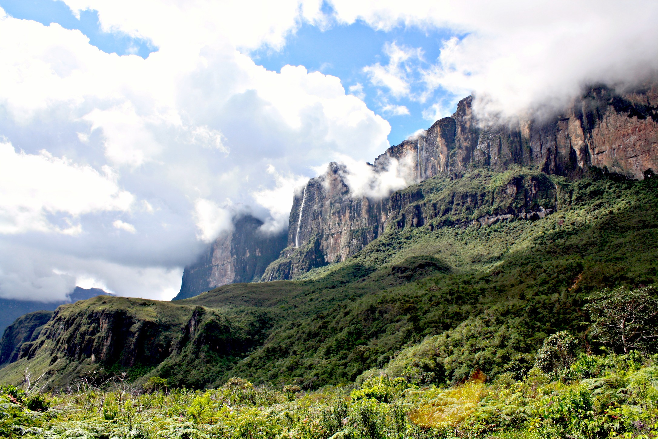 Our first glimpse of Mount Roraima